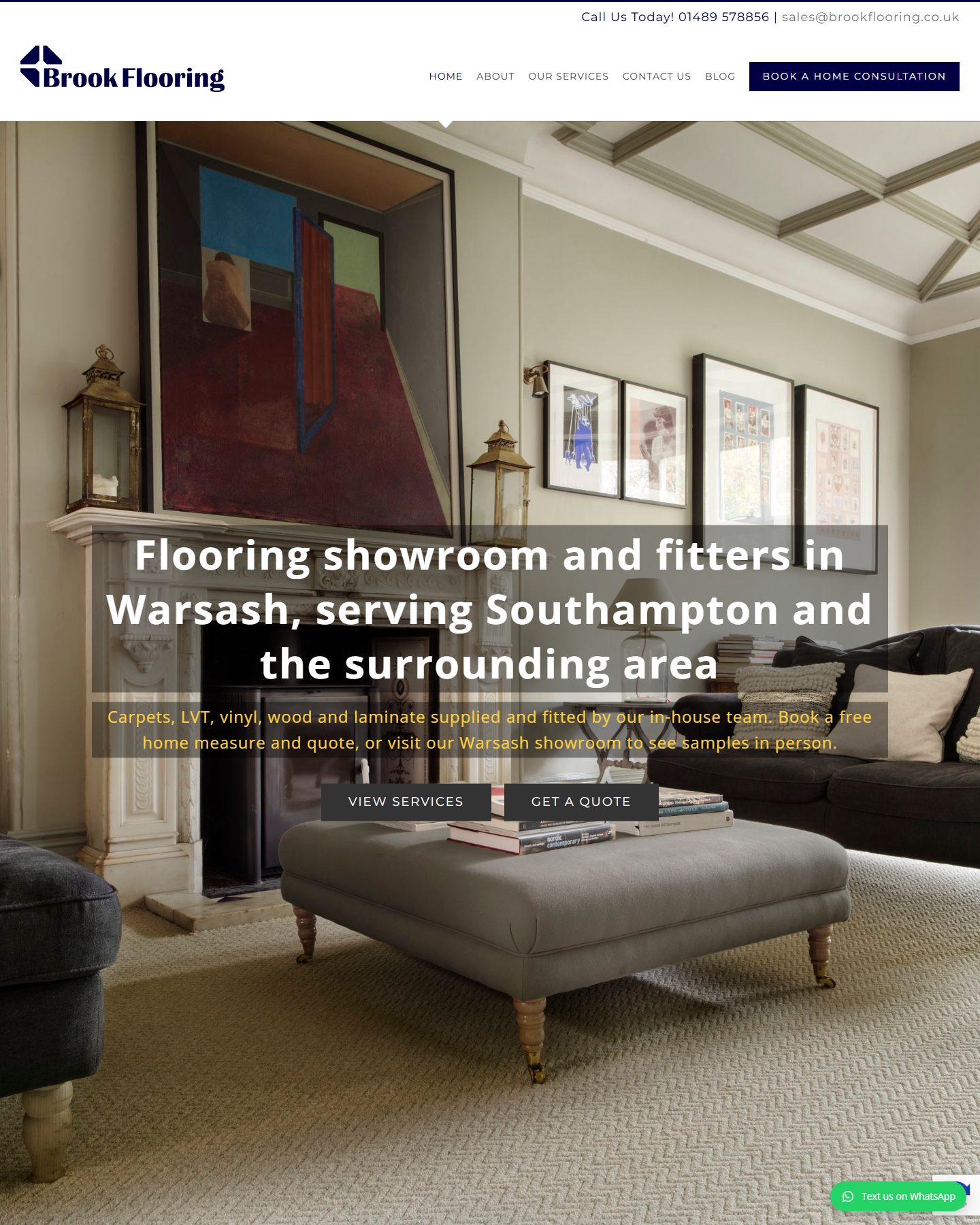 Brook Flooring website preview