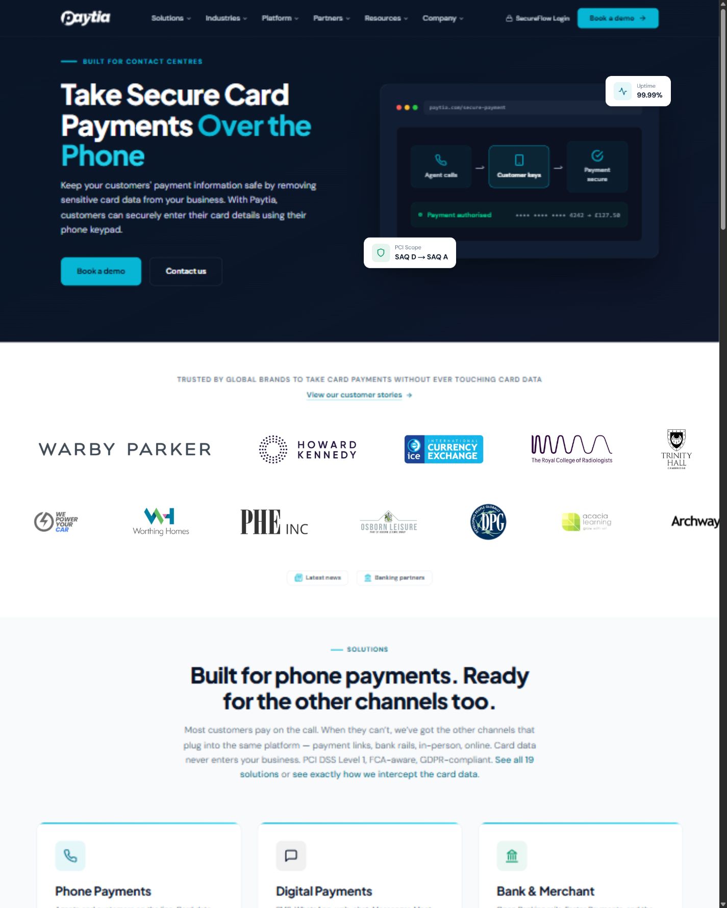 Paytia website preview
